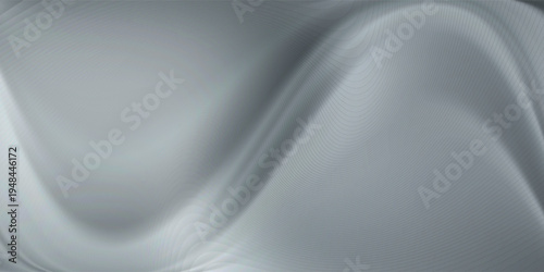 Monochrome waves with transparent vertical layering and soft opacity shifts. Abstract distorted glass effect, minimal and textured in grayscale palette. Vector illustration for futuristic design