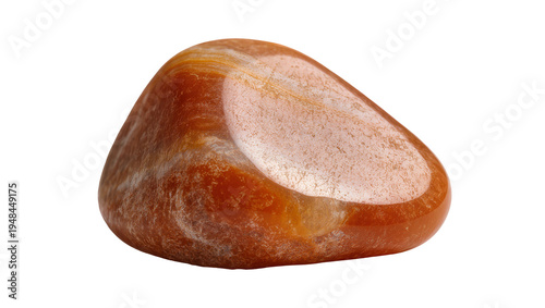 Canvastavla Smooth polished orange carnelian agate gemstone, a vibrant natural mineral rock