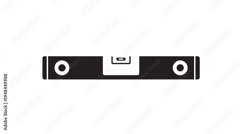 Fototapeta premium Level tool with bubble vial for measuring horizontal and vertical alignment on construction and DIY projects