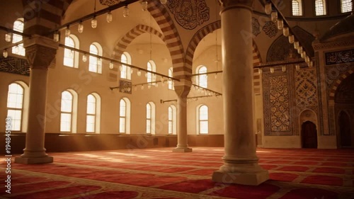 Interior Splendor - A Mosques Architectural Harmony and Spiritual Ambiance.