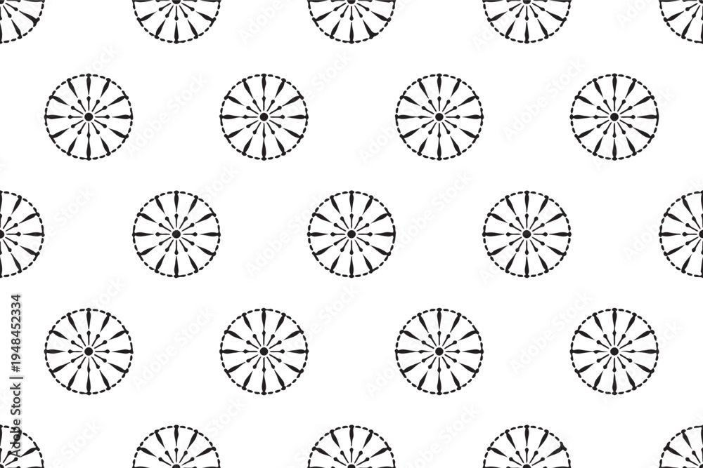 Fototapeta premium Intricate Mandala Floral Ornament – Decorative Line Art Pattern Design