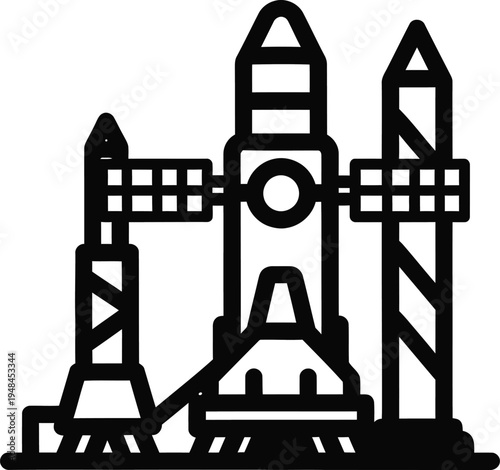 space shuttle launch pad rocket