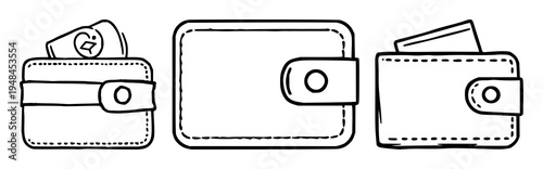 Digital wallet UI icon set with pixel perfect clean design featuring cryptocurrency, fintech, finance icons with white background and stylized graphics