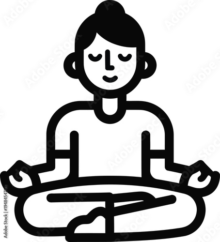 woman meditating in yoga pose