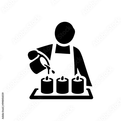 Handmade Candle Making Craft Icon