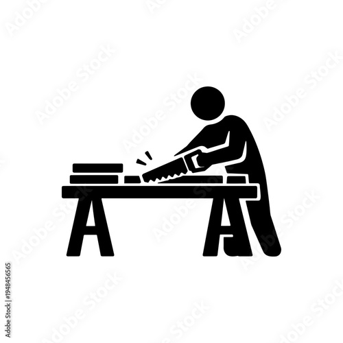 Skilled Carpentry Woodworking Service Icon