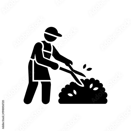 Professional Gardener Landscaper Icon