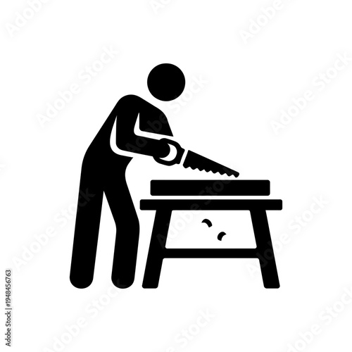 Carpenter Woodworking Artisan Icon