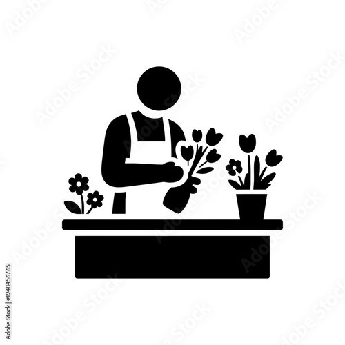 Florist Flower Shop Owner Icon