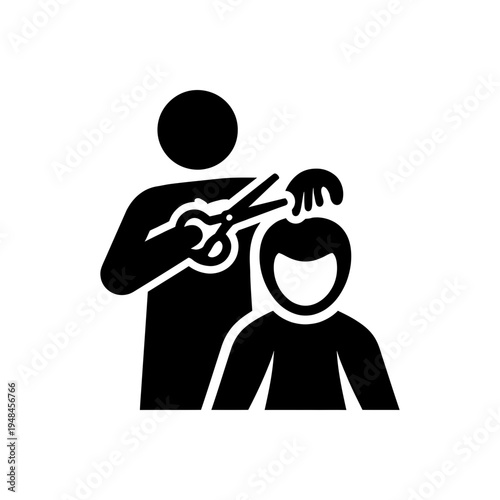 Professional Barber Hair Stylist Icon