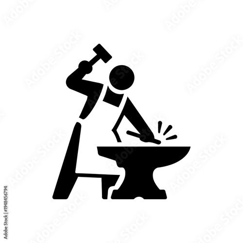 Blacksmith Metal Artisan Workshop Icon