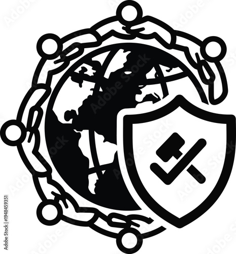 global protection and law concept