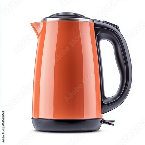 Modern Pink Kettle Sitting on a Clean White Surface in a Bright Kitchen Durin...