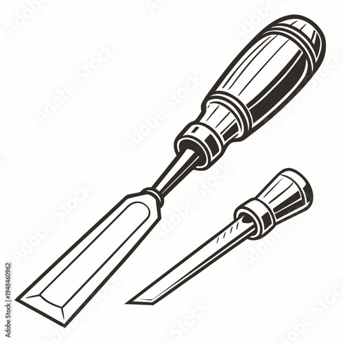 Two chisel tools hand tools carpentry tools woodworking tools