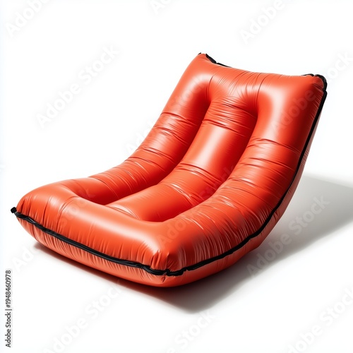 Comfortable Red Inflatable Chair for Relaxing Indoors or Outdoors at Home