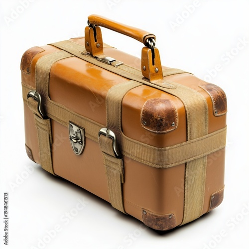 Suitcase Sits on a Flat Surface Ready for Travel and Adventure in a Clean Ind...