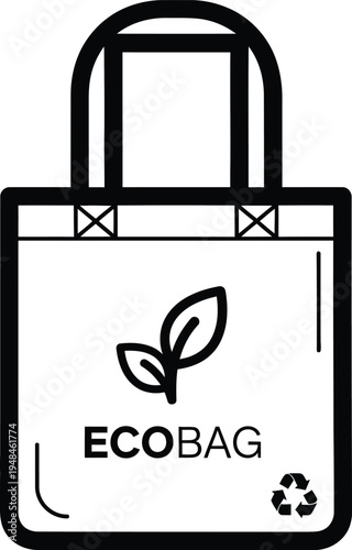 eco friendly reusable bag with leaf logo