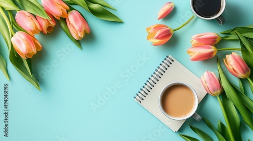 People Enjoy Coffee and Tulips During Morning Moments in a Cozy Setting With ...