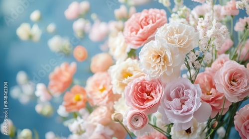 Fresh Flowers Display With Various Colors and Shapes in a Bright Setting Near...