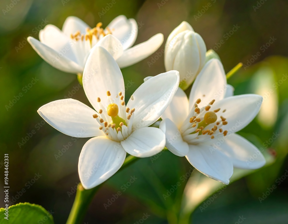 Fototapeta premium Close-up of delicate white flowers (8)