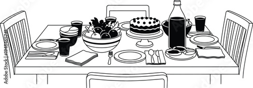 Spring bank holiday outdoor picnic setup with food and drinks