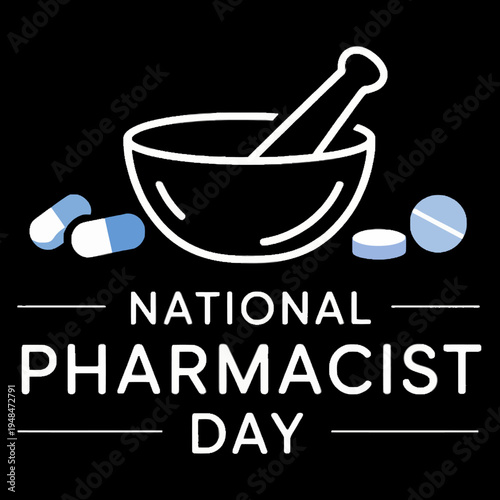 National Pharmacist Day Medical Icon.