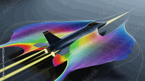 Fighter Jet in Flight Mode.