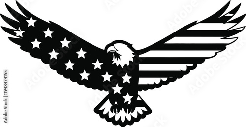 Celebrating constitution day with patriotic american eagle symbol