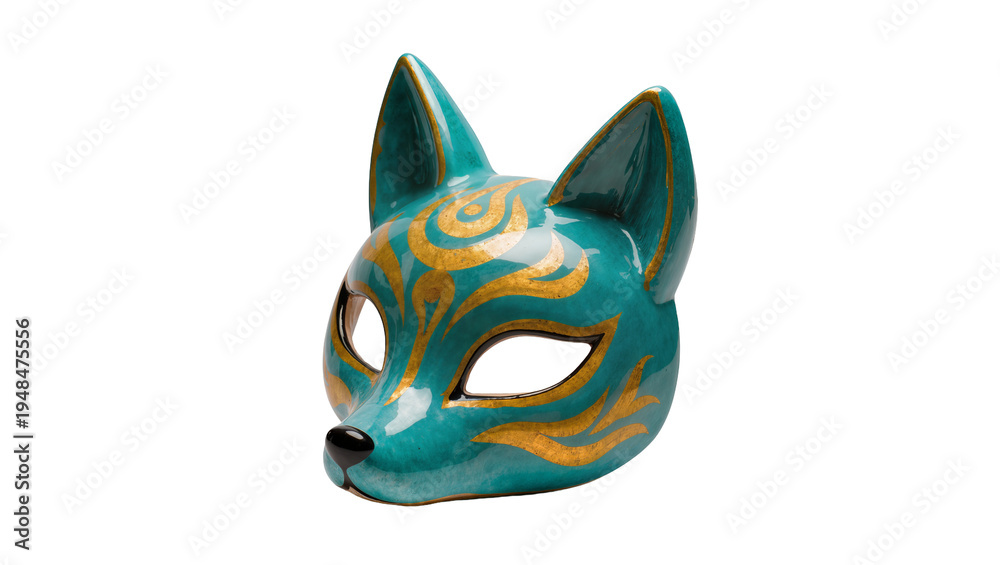 Photography Poster Traditional Japanese Kitsune fox mask in