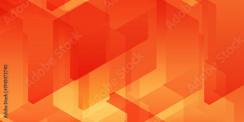 Abstract geometric orange background with dynamic overlapping diagonal shapes and 3d corporate gradient design
