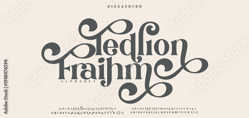 Tedlion Fraihm Elegant alphabet letters font logo. Typography luxury classic lettering serif fonts decorative wedding vintage retro logos, design for fashion,beauty shop and brand