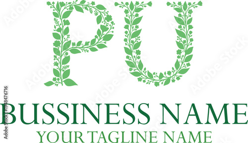 PU P pu initial logo | initial based abstract modern minimal creative logo, vector template image. luxury logotype logo, real estate homie logo. typography logo. initials logo