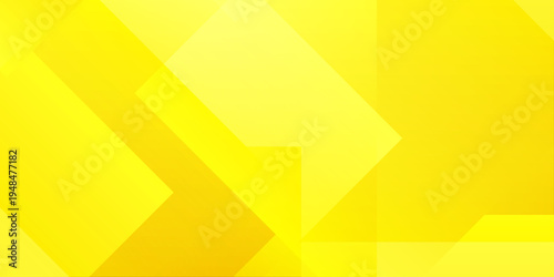 Abstract yellow geometric background with overlapping squares and diagonal lines for technology