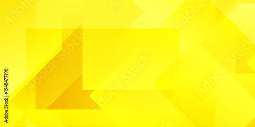Abstract yellow geometric background with overlapping squares and diagonal lines for technology