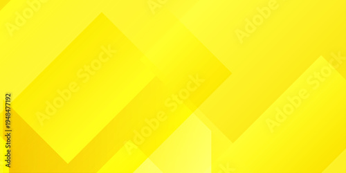 Abstract yellow geometric background with overlapping squares and diagonal lines for technology