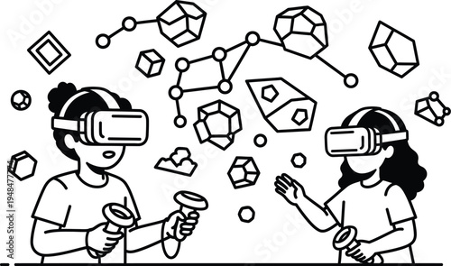 Children's day fun with virtual reality technology