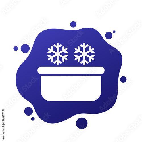 cold plunge vector icon icon with tub