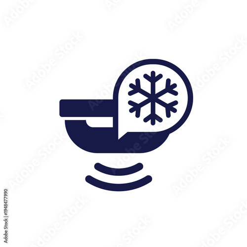 freeze sensor icon on white