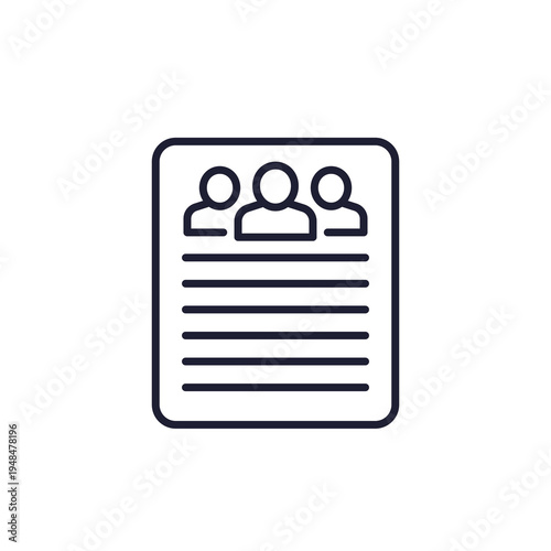 team info icon, line design