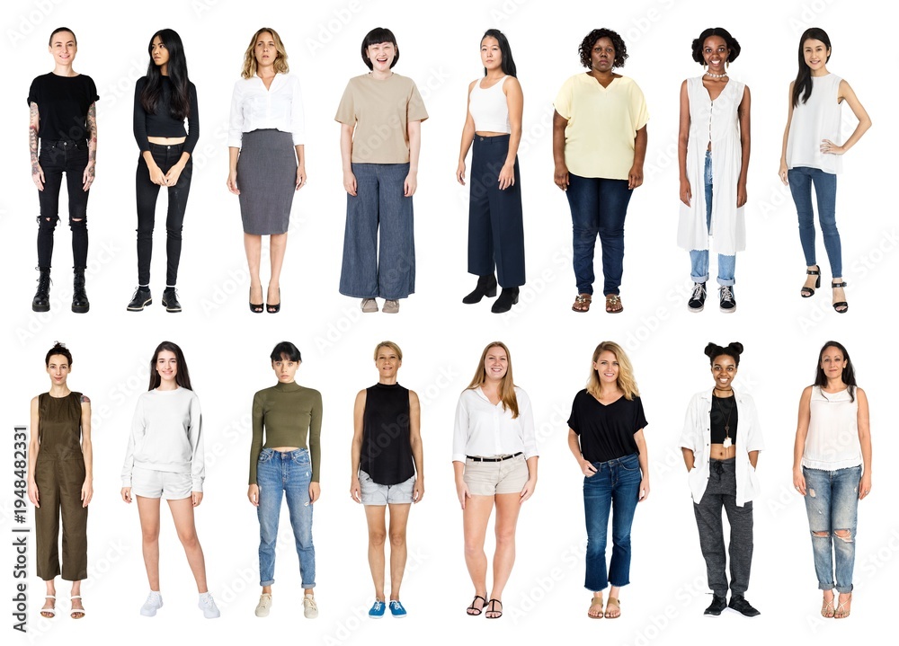 Obraz premium Diverse group of standing women