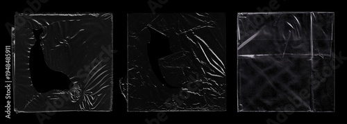 Cuadro en lienzo Polyethylene packaging, cellophane protection for an album or disc cover, and overlay frames