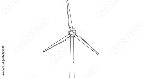 Wind Turbine with Three Blades.