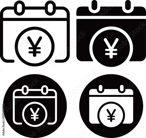 カレンダー　アイコンセット