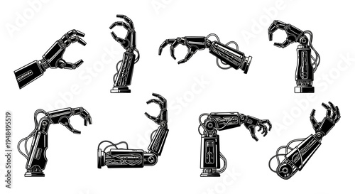 Robotic Arms Collection: Industrial Automation and Futuristic Technology