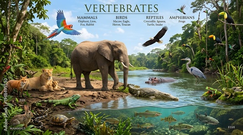 information about vertebrates for children's biology education