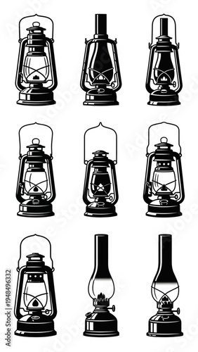 Vintage Lantern Collection: Kerosene Lamps, Oil Lamps, Retro Lighting