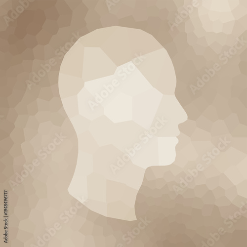 Minimalist Stylized Human Head Profile for Wellness and Mindfulness