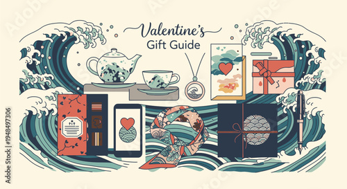 Valentines Day Gift Ideas with Tea and Jewelry.