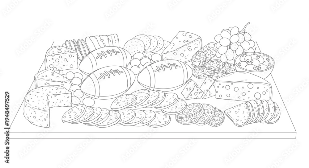 Fototapeta premium Assorted Fruits and Desserts on Plate.