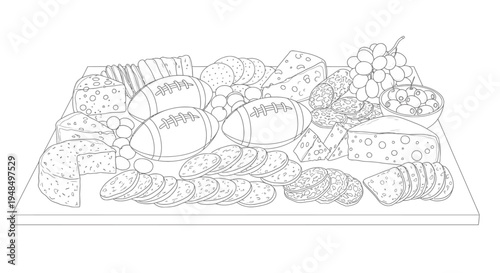 Assorted Fruits and Desserts on Plate.